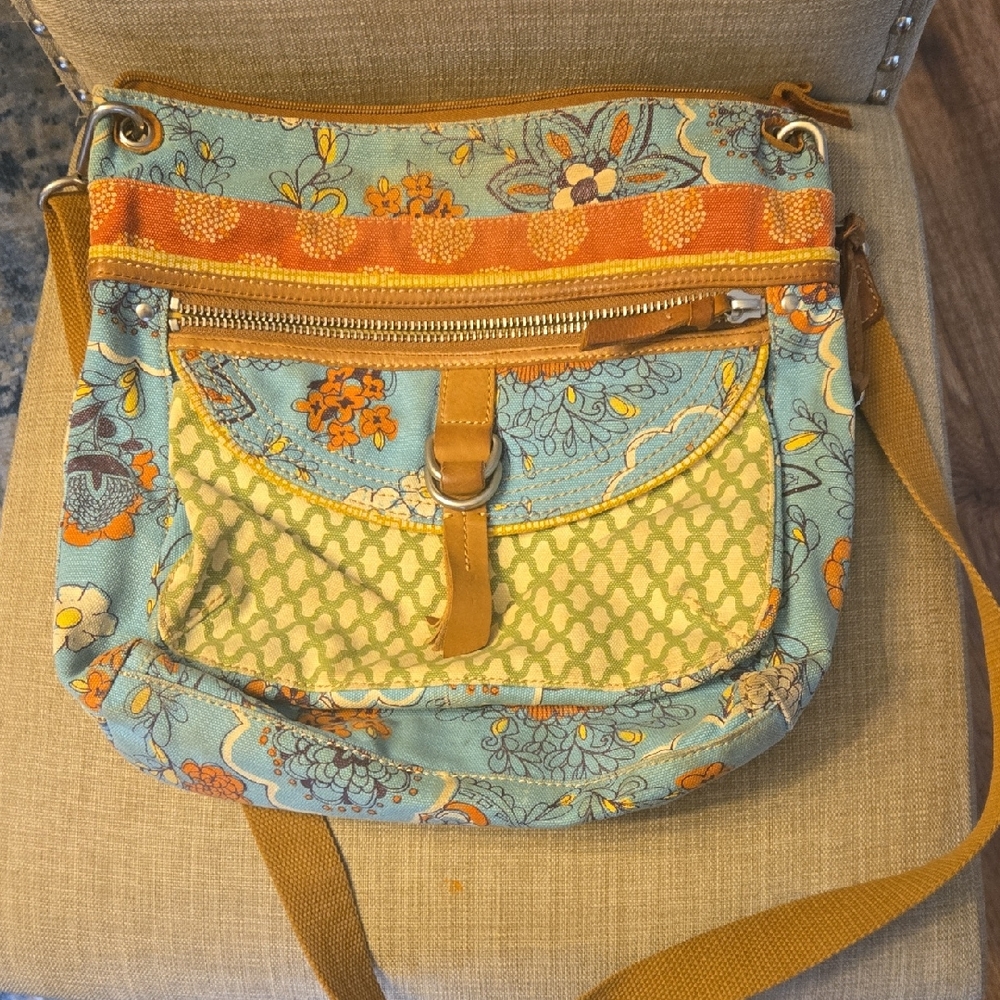 Fossil Floral Patterned Crossbody Bag